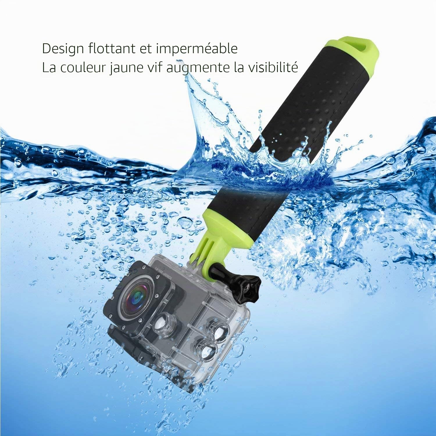WOLFANG Caméra Sport GA420 4K60FPS & Ensemble de Manche Flottant