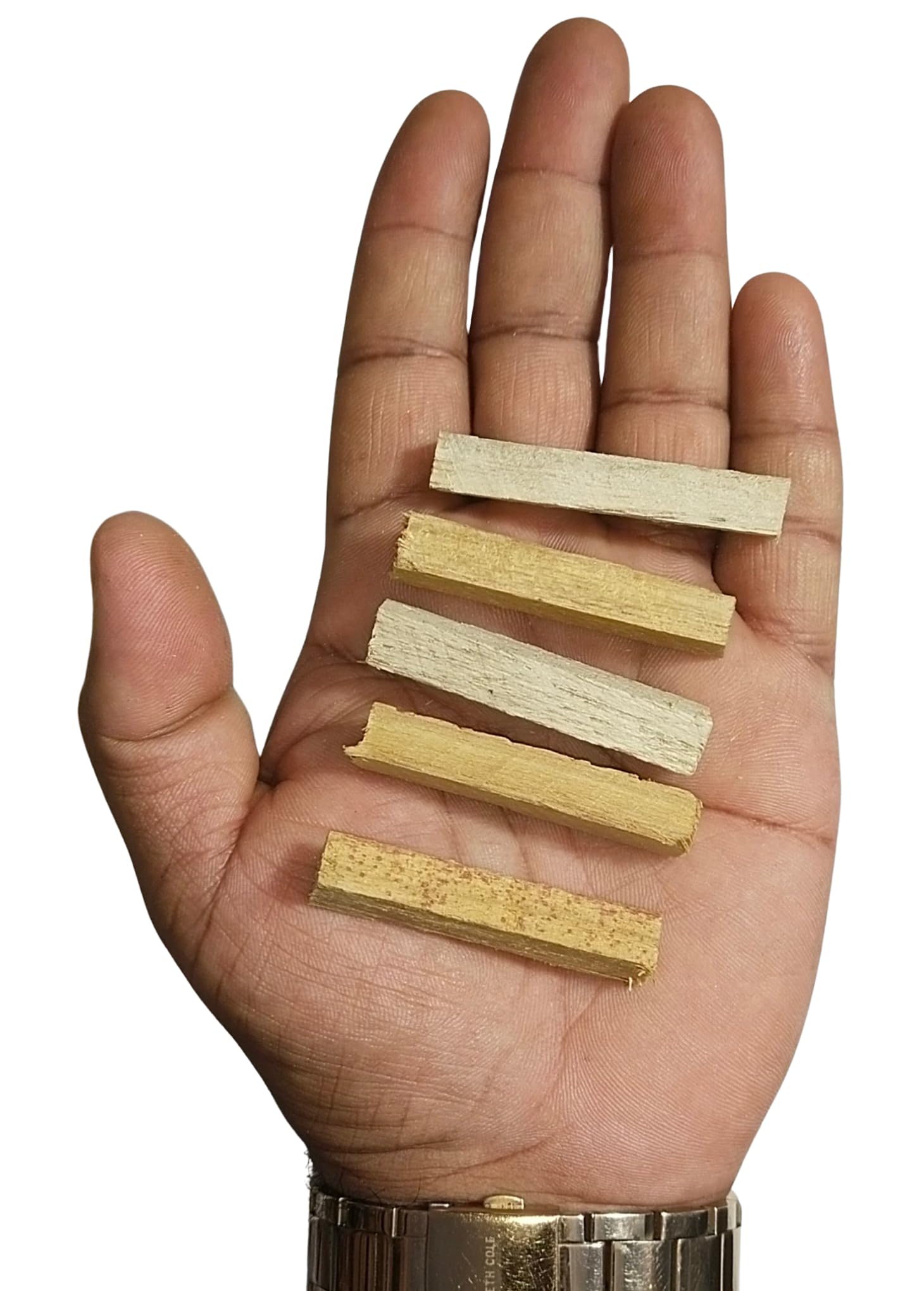 100 Pcs Natural Small Teak Wood Pieces 5cm x 9mm x 9mm for Toy, Crafts Work, Resin Arts, Furniture, Shelf, Wall, Fixing Nail, Nailing, Game, DIY, Painting, Furniture, Decoration & Macrame - Image 2 thumbnail