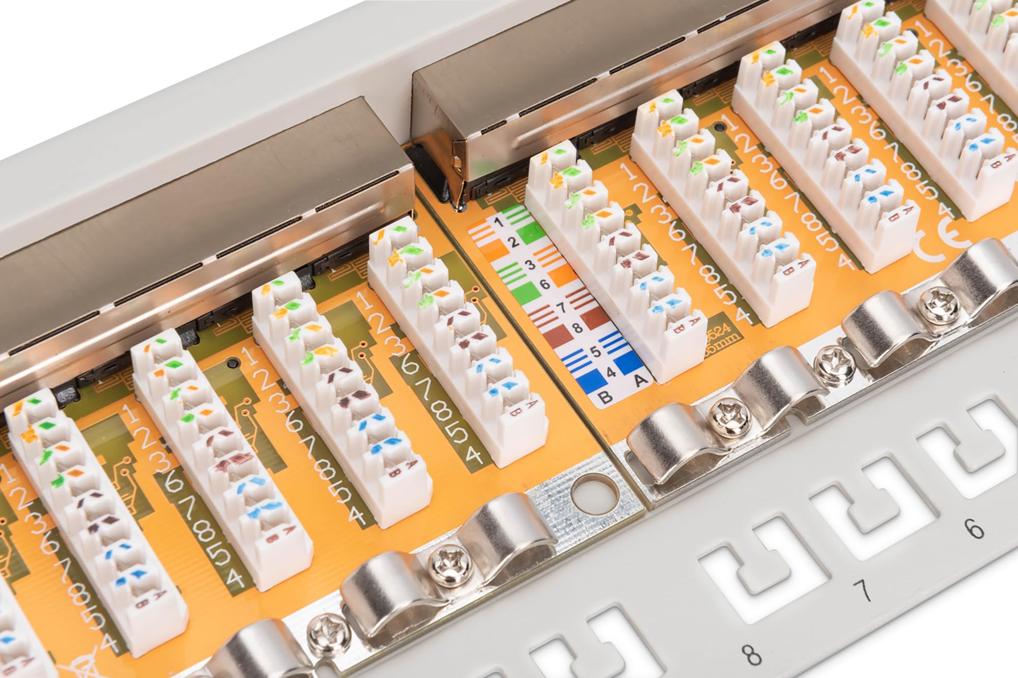DIGITUS Panel de conexiones – Cat-6 – 19 pulgadas, 1U – 24 puertos RJ45