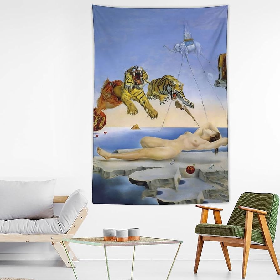 AKa7165ダリ目覚めの1秒前に見たハチの飛行による夢リトグラフ 直筆