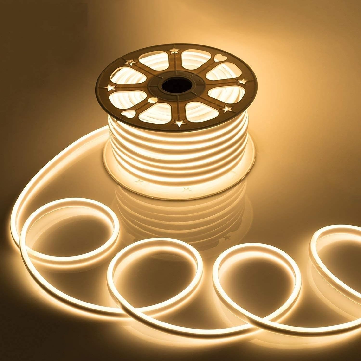 MoonlitDreams 2M Neon LED Strip Light 240 LEDs (120 LED/M) – 10mm Thick, 2X Bright, Direct Plug 220V No Adapter, Waterproof Flexible Rope Light for Home, Bedroom, Room Decor, DIY & Party (Warm White)-image-27