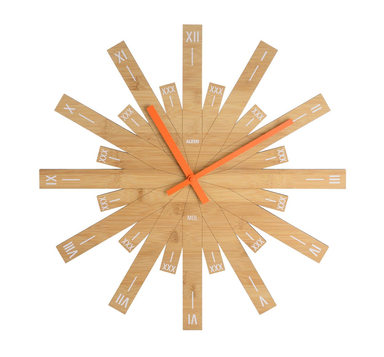 Alessi DL05 Raggiante Orologio da Parete in Legno di Babù