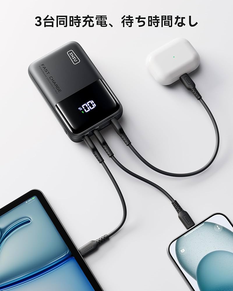 Amazon | INIU P63-E1 モバイルバッテリー 100W 大容量 25000mAh