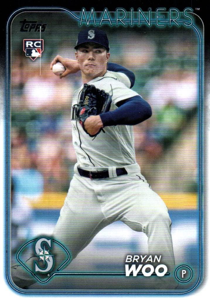 Bryan Woo Rookie Card Series One Topps Collectible Baseball Card - 2024 Topps Baseball Card #12 (Mariners)