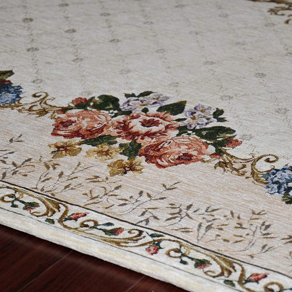 UKELER Luxury Soft Rustic Floral Doormat Washable Elegant Non Slip Accent Floor Rugs for Bedroom Bathroom Kitchen, 2' x 3', Rural Flower