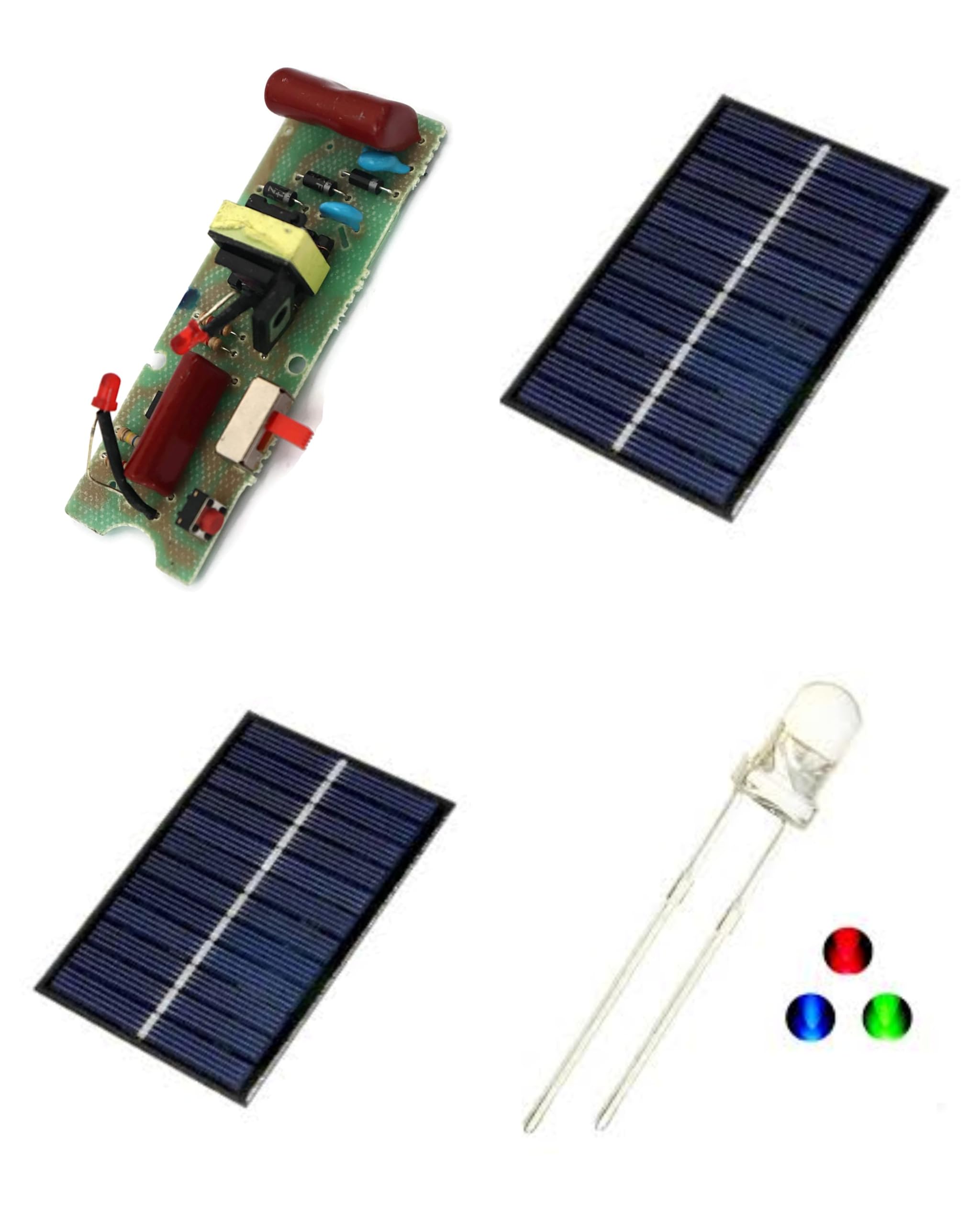 Sam Combo of 2 Pcs 99 x 69 x 03 Mini Solar Panel with 100pcs 5mm RGB Led Lights and 1 pcs Mosquito Bat PCB Board-image-10