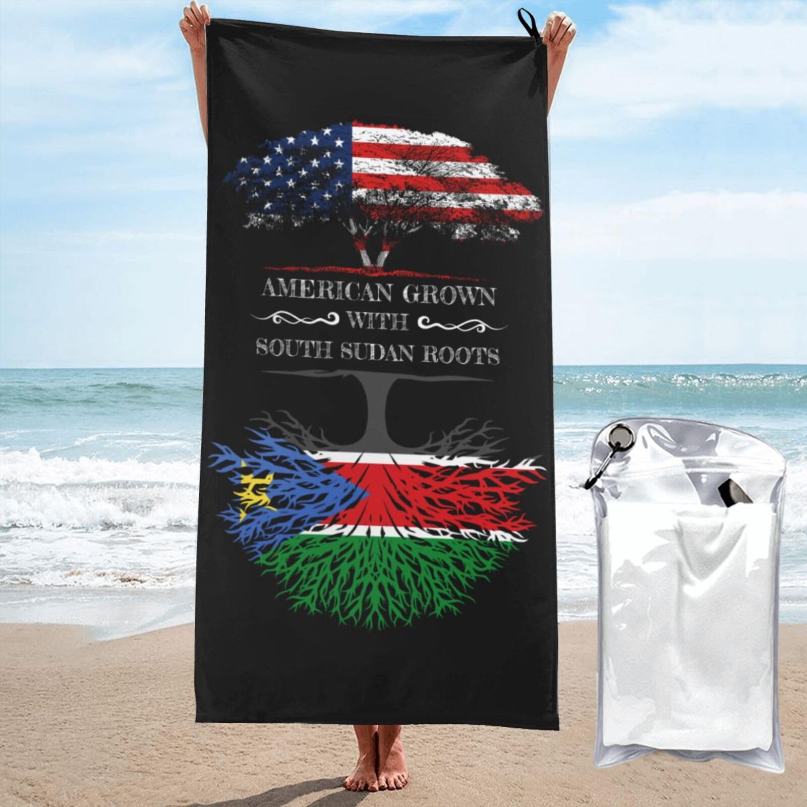 Serviette de sauna portable et drap de plage pour voyage et camping
