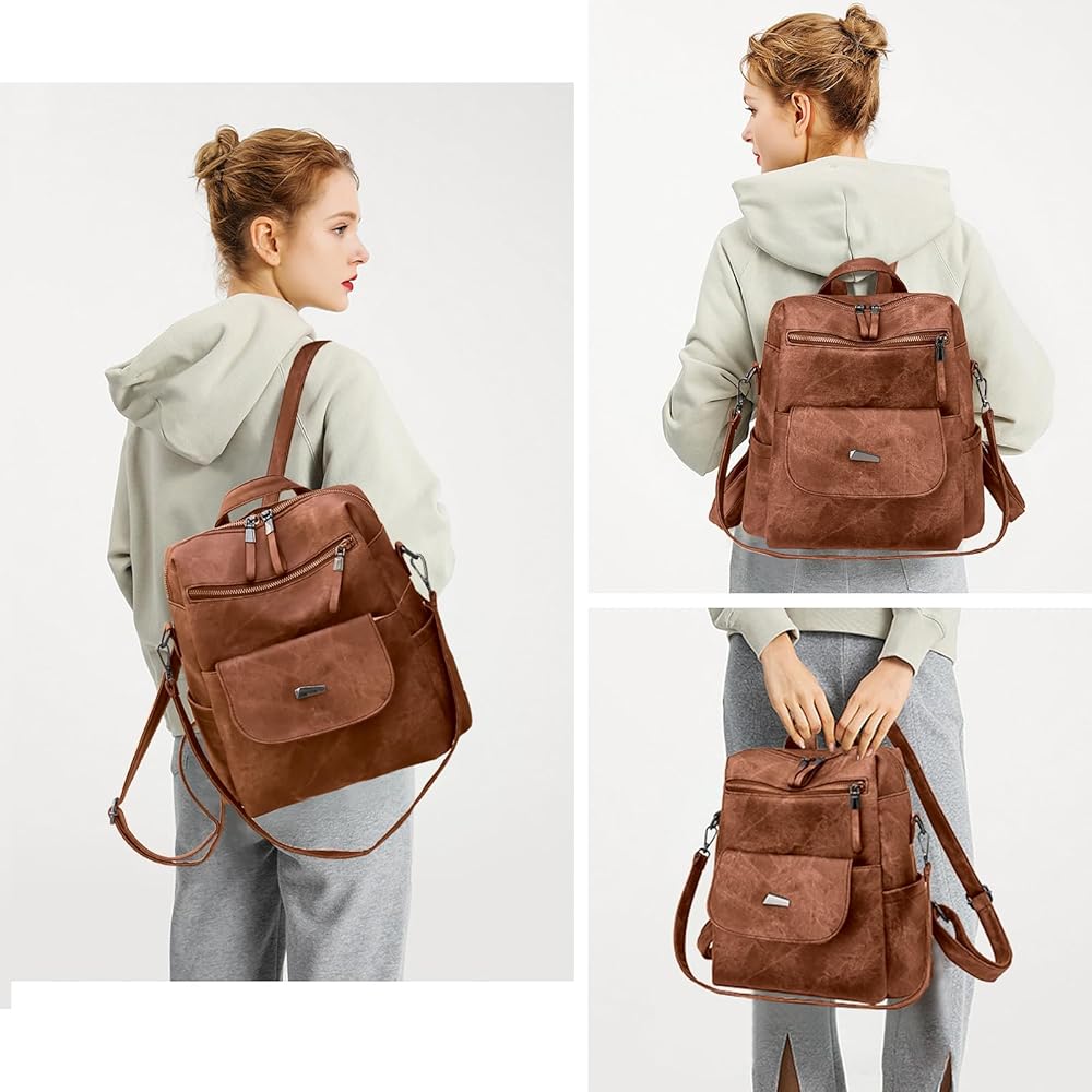 Amazon.com: Puwuzixi Backpack Purse for Women, PU Leather Back