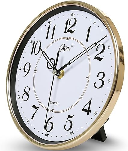 Reloj de pared cuarzobatería y reloj de escritorio, de doble uso, silencioso, sin tictac, para el hogar, la cocina, la oficina, la escuela, reloj de