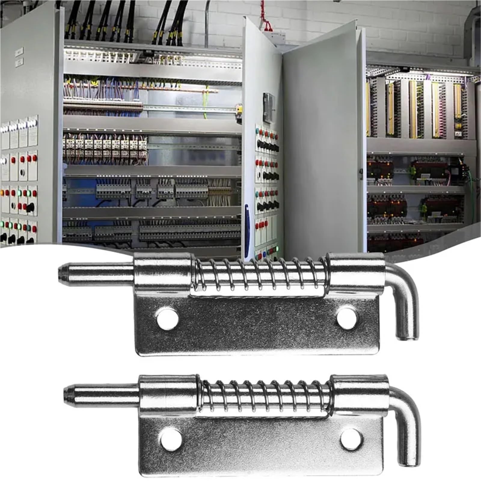 10 pezzi di chiavistelli a barilotto in acciaio inossidabile, chiusura a molla scorrevole for porta, cassetto dell'armadio, fienile, casa Per Porta(S Left)