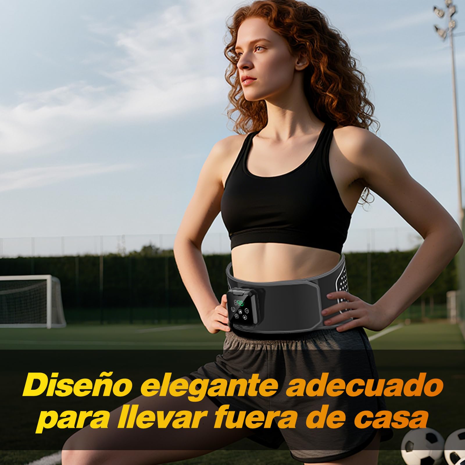 Cinturón de Masaje Lumbar con Calor Inalámbrico, Cojín Térmico Eléctrico con 3 Modos de Masaje por Aire y 4 Niveles de Temperatura para Aliviar el Dolor de Espalda, Ciática y Estrés