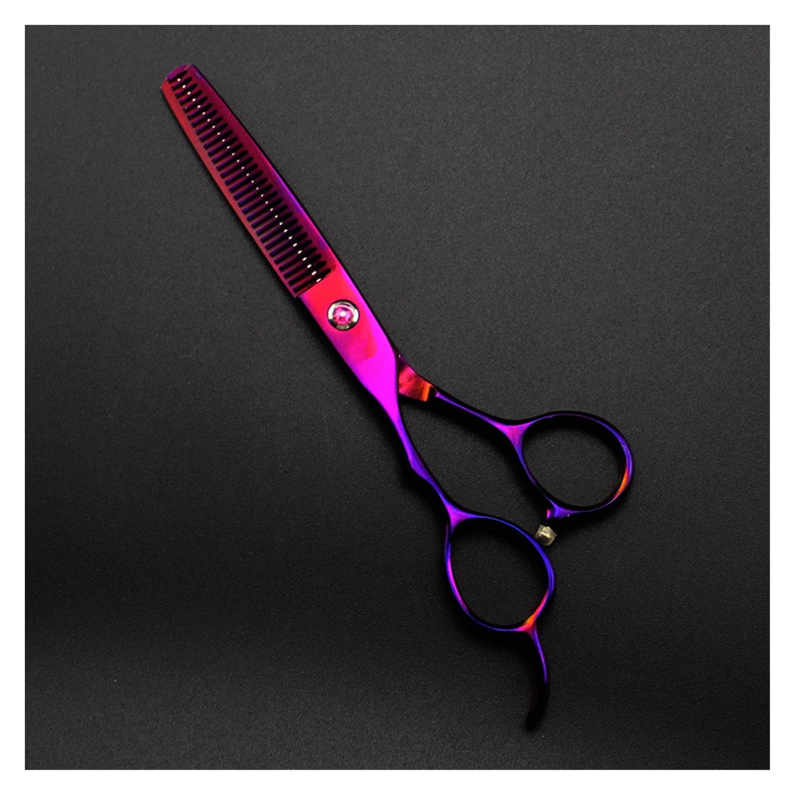 Tijeras de peluquería moradas para zurdos de 6 pulgadas, tijeras para adelgazar (color: adelgazamiento de 6 pulgadas) (juego de 6 pulgadas)