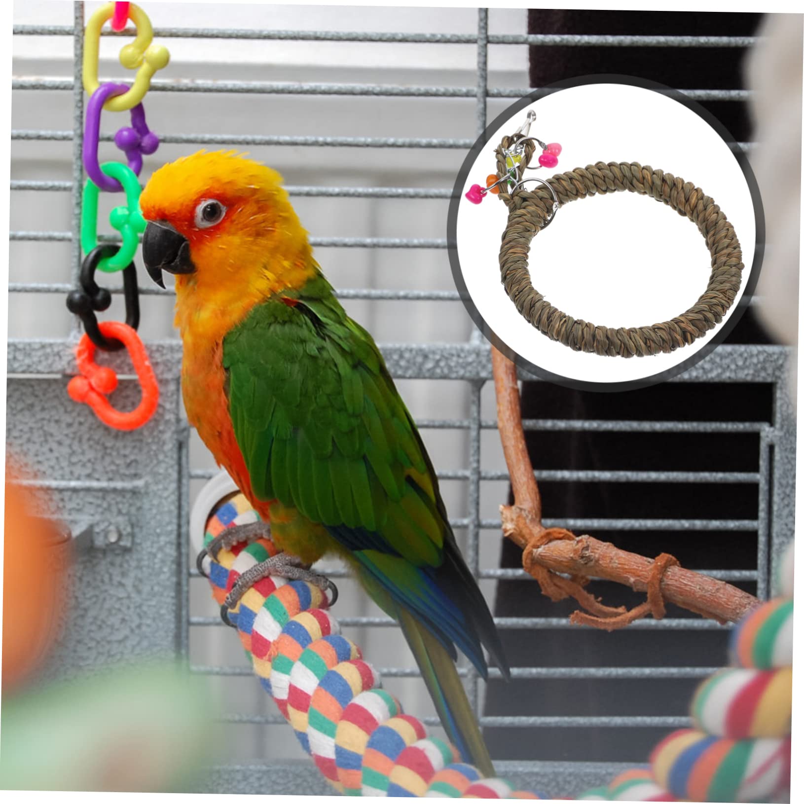 Yardwe 5stücke Bird Swing Hängematte Für Papageien Kletterspielzeug Strapazierfähigem Material Für Wellensittiche Und Nymphensittiche Fördert Spaß Und Entspannung Im Käfig