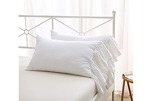 2-Pack White Shabby Chic Pillow Cases