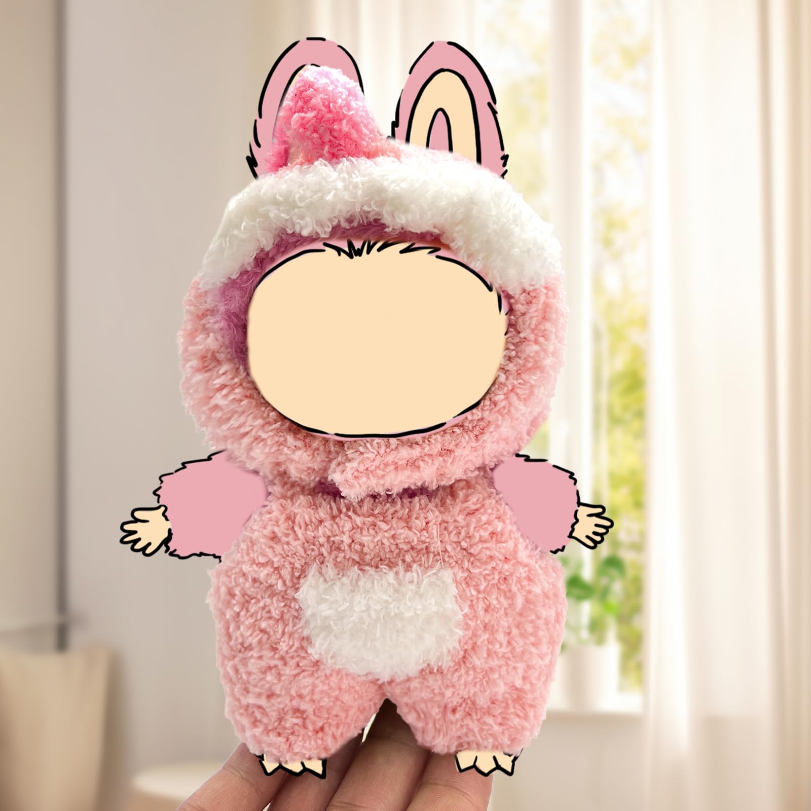 FIDWALL Tierstil Puppenkleidung Für 17cm Puppen - Niedliches Kapuzenoutfit Mit Schuhen