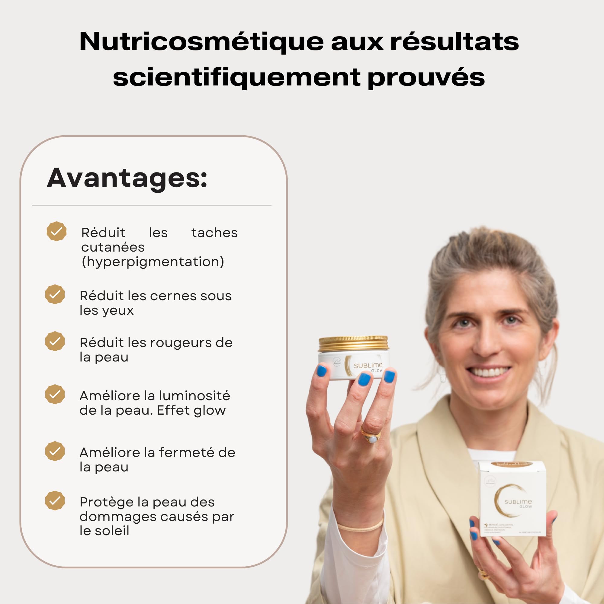 Astaxanthine Antioxydant pour Taches Pigmentaires + Teint Irrégulier + Cernes + Rougeurs - Nutricosmétique avec SkinAx + Polypodium Leucotomos + Hibiscus + Niacinamide + Vitamine C 60 Gélules