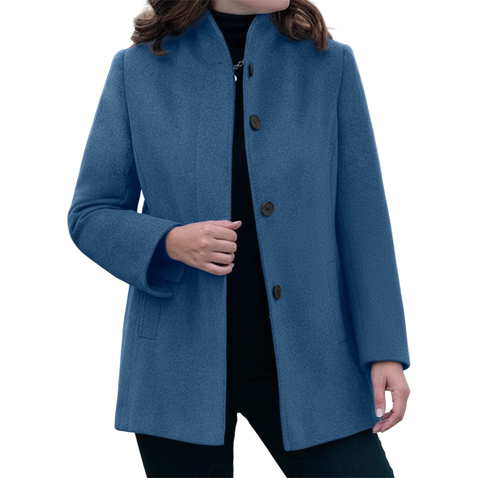 Cazadoras Mujer Trench Abrigos Talla Grande Chaqueta con Bolsillo Elegante Gabardina Corta Gabardinas Primavera Ropa Paño Entretiempo Abrigo Casual Otoño Corto