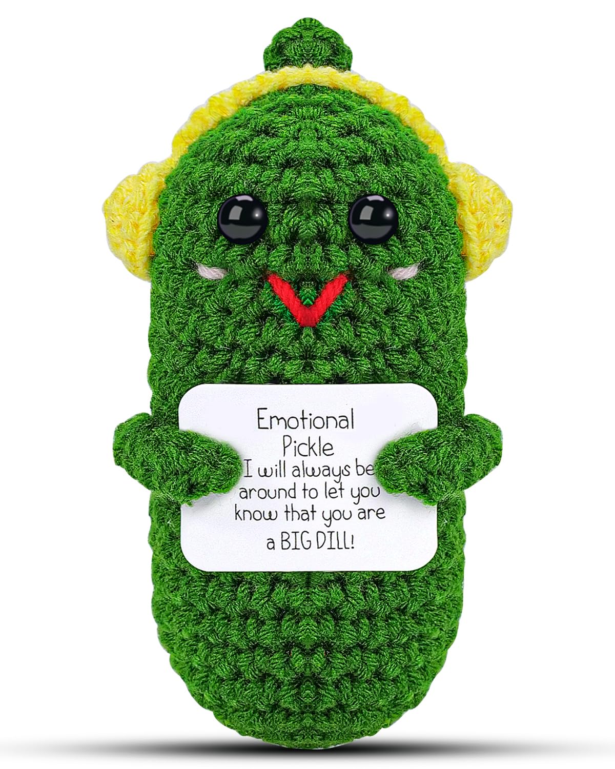Hoedia Cucumber Crochet Dolls Friend Birthday Gifts for Women Men Coworkers Student