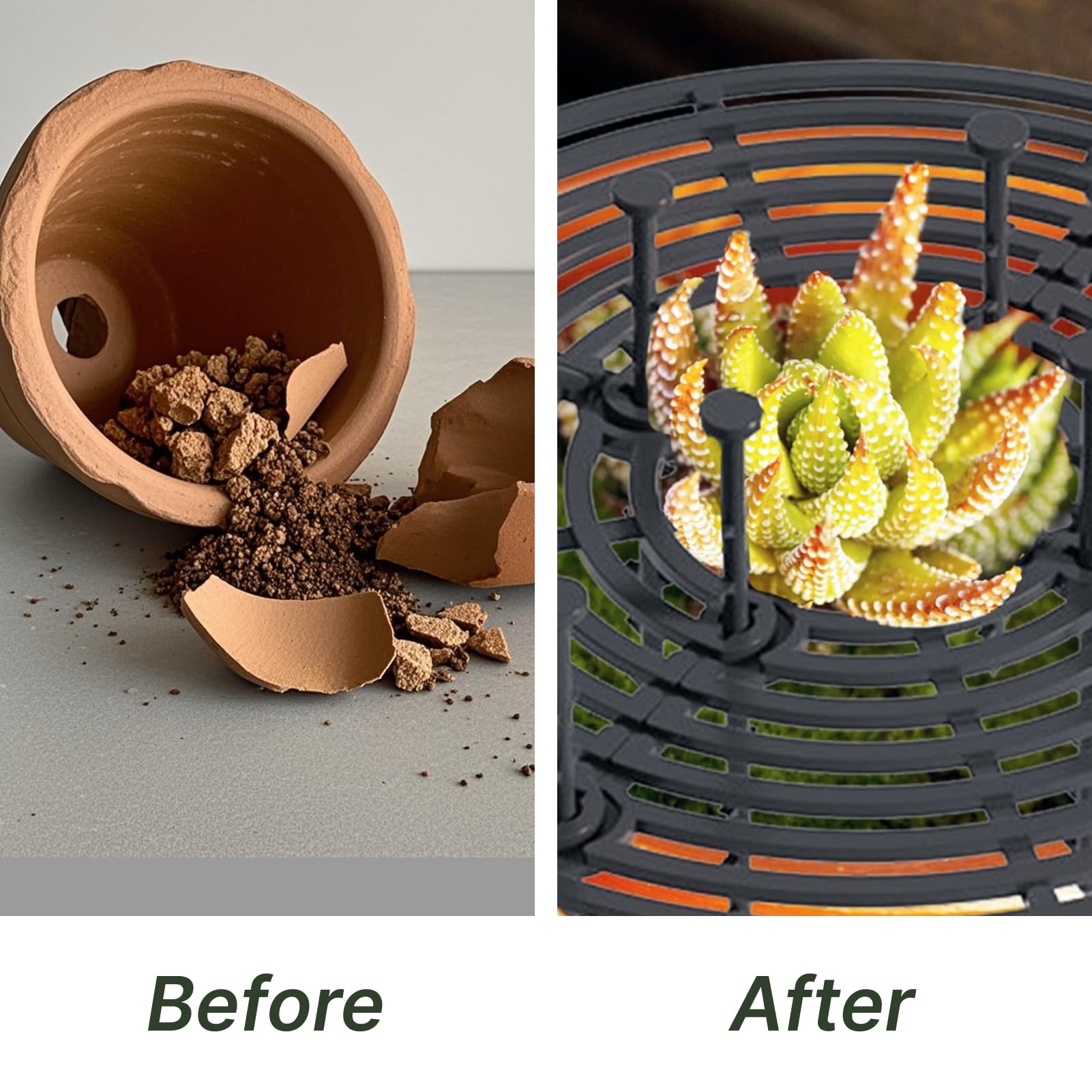 2 Pièces Plant Pot Protection Grids, 30 cm Grille de Protection pour Plantes en Pot, Ajustable Jusqu’à avec Boulons en Plastique ABS, Grille Anti Chat et Cache Plante Intérieur