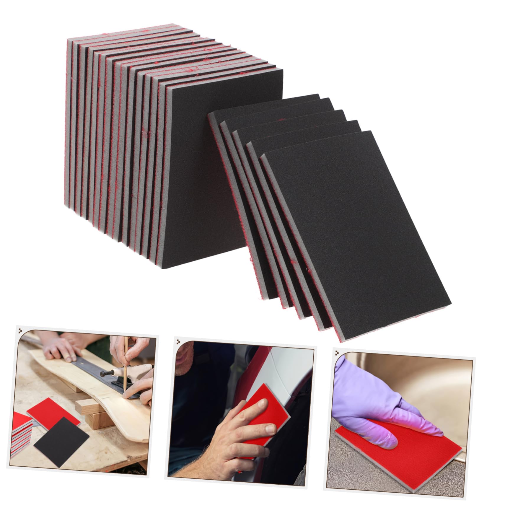 Garneck 4 Set Levigatura Spugne Abrasive Per Auto Tamponi Per Superfici E Riparazioni Fari Auto Grana 20 Pezzi * 4