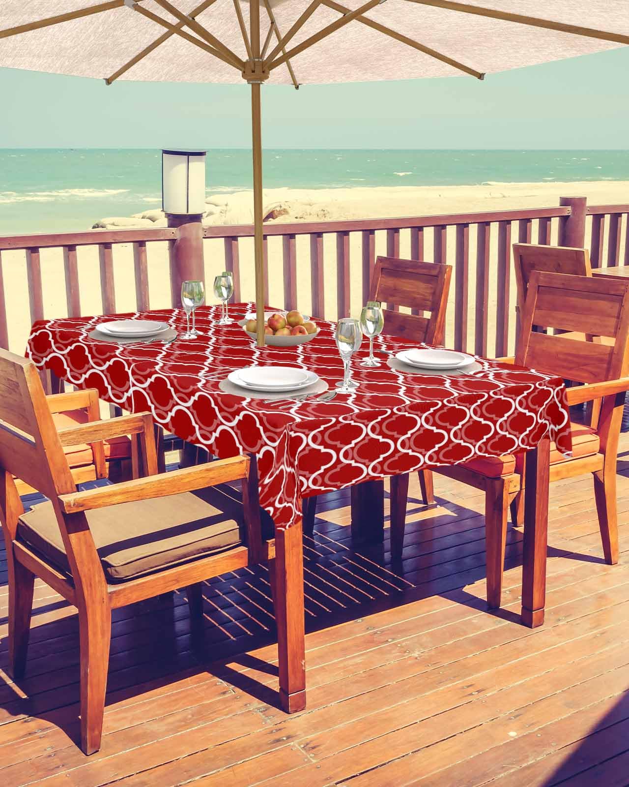 ARTSHOWING Abstract Outdoor Tablecloth 60