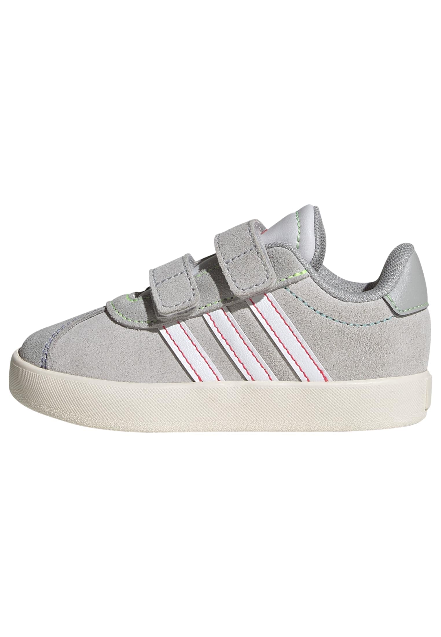 adidas Unisex Baby VL Court 3.0 Shoes Infants, Dash Grey/FTWR White/Lime Burst, 5.5 UK Child
