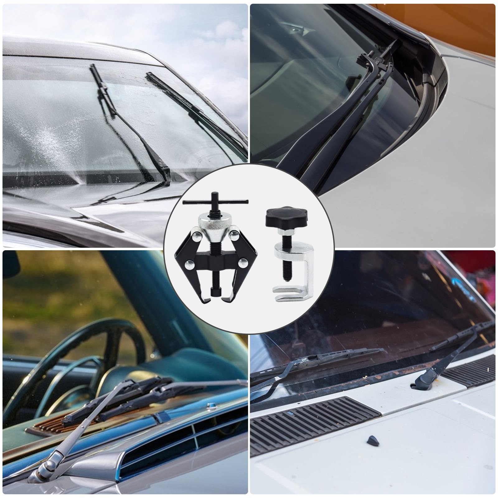 3 Pezzi Estrattore Tergicristallo Auto, Regolabile e Estrattore Cuscinetti Universale per Rimuovere Tergicristalli 9-30mm
