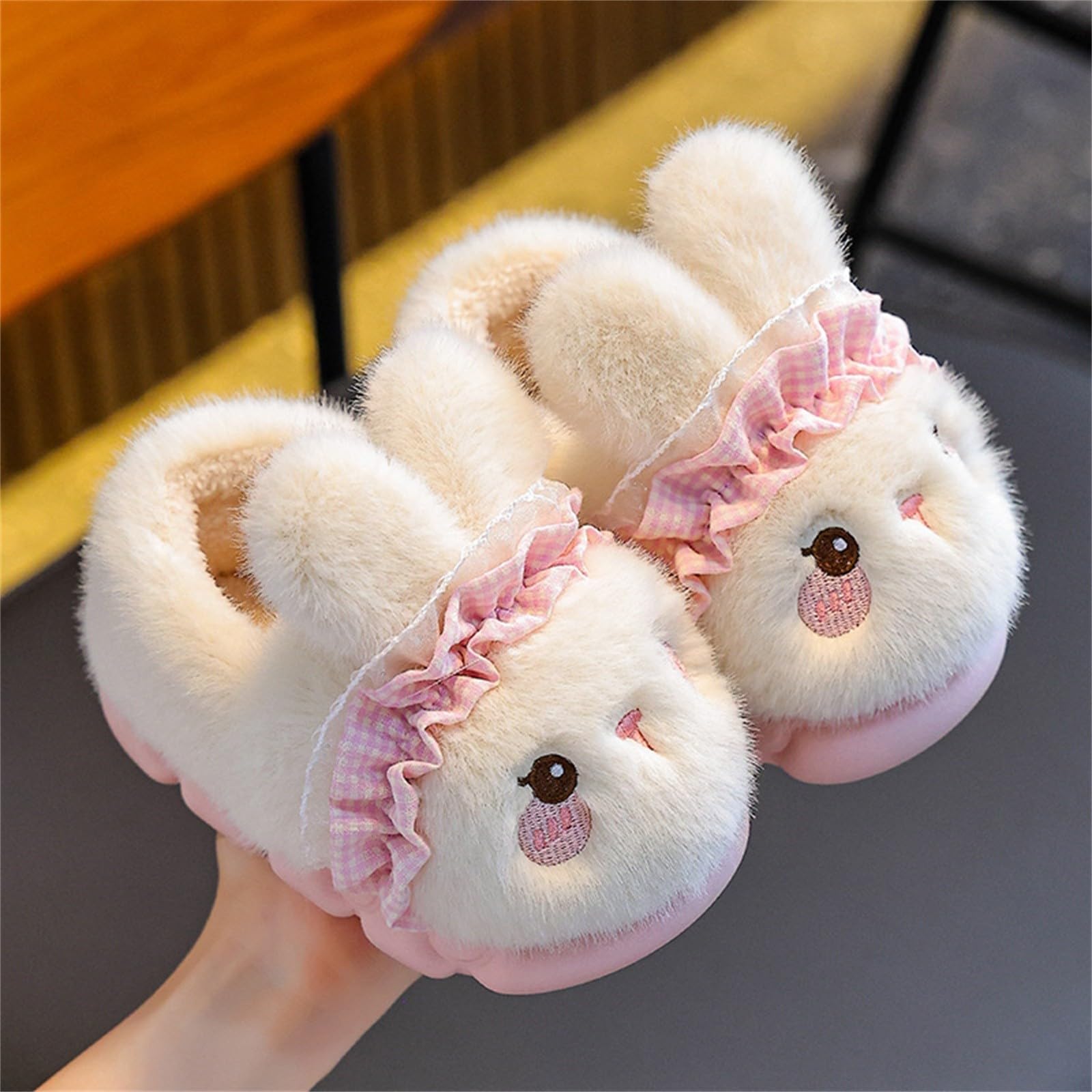 Pantuflas para mujer, cómodas, para invierno, 24-40 Eu, de felpa, cálidas