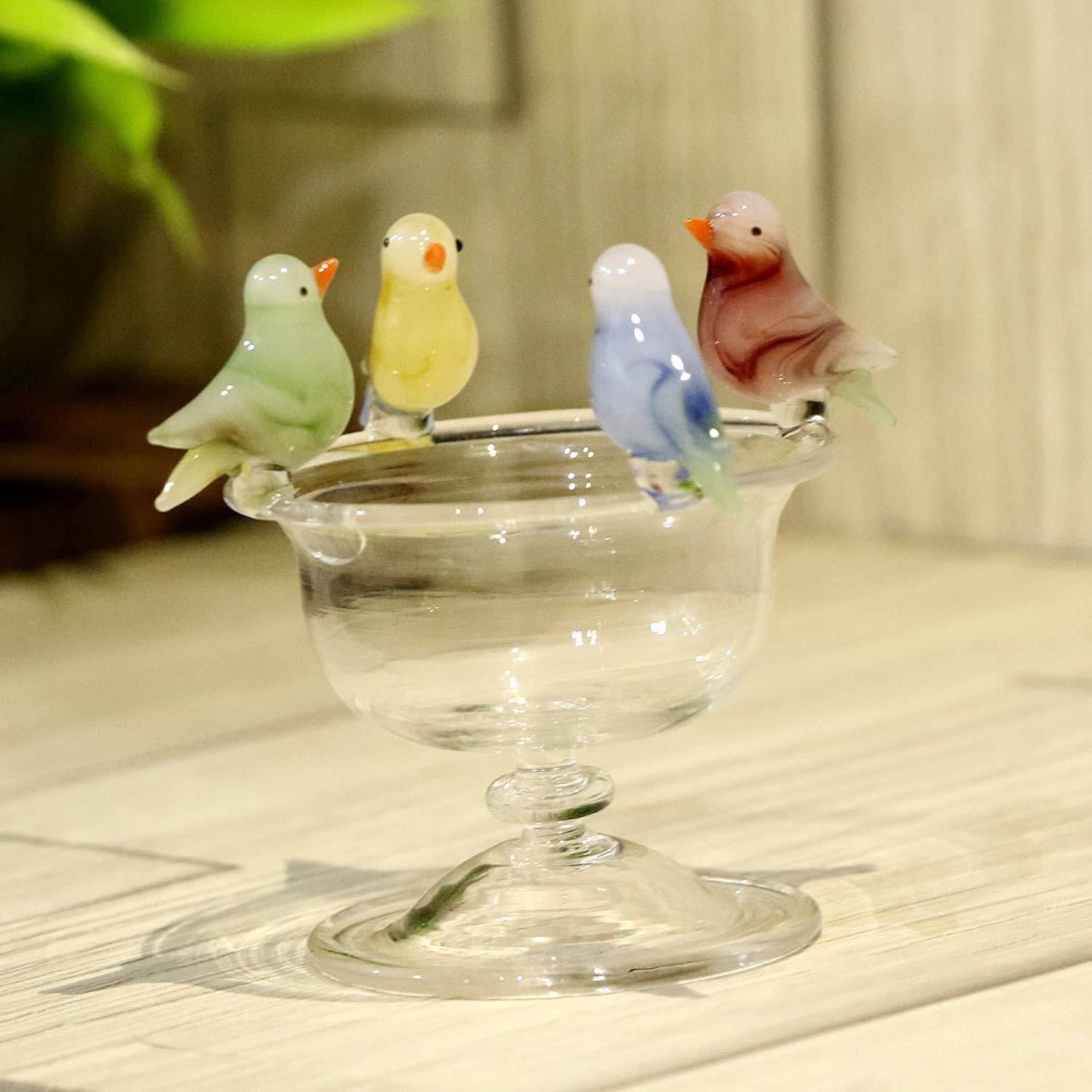 Five Multicolor Thirsty Birds Sitting On A Water Pot Decorative Gifting Showpiece, Multicolor, 9 X 9 X 10 Cm