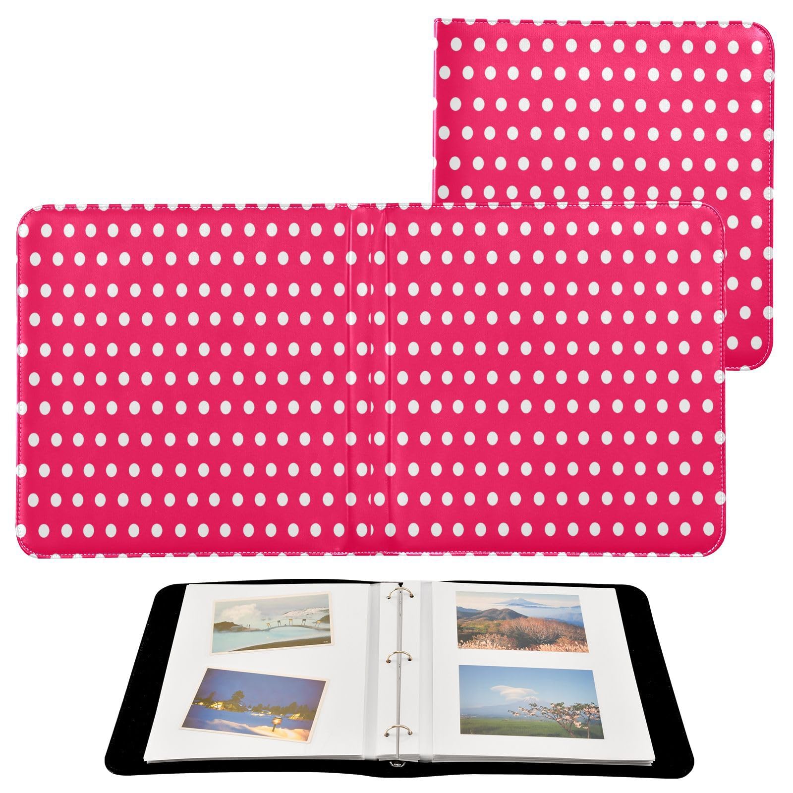Amazon.com: FUGIDOG Polka Dots Red White Photo Album 40