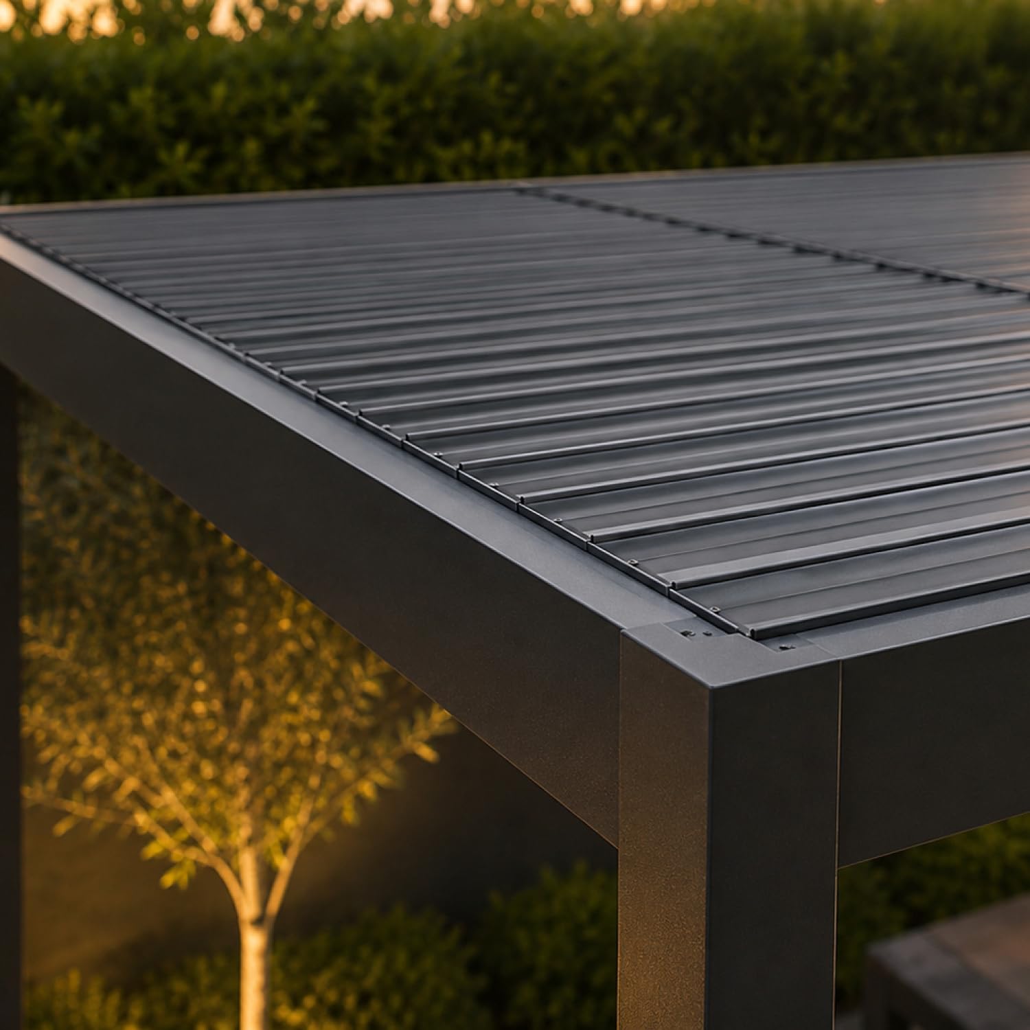 Pergola Bioclimatique Double Paros 571×290 cm Noir Aluminium