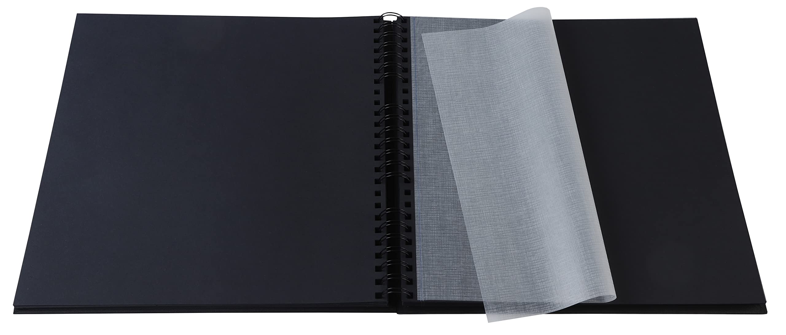 Exacompta 15117E MILANO Spiral-Fotoalbum 360 Fotos 60 schwarze Seiten Format 32 x 32 cm Einband aus orangefarbenem Papier mit Textileffekt Fenster zur individuellen Gestaltung FSC® zertifiziert