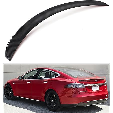 Cuztom Tuning Matt Matte Dry Carbon Fiber Sport Trunk Lid Spoiler Wing for 2012-2021 Tesla Model S 75D P85 P90D P100D Long Range