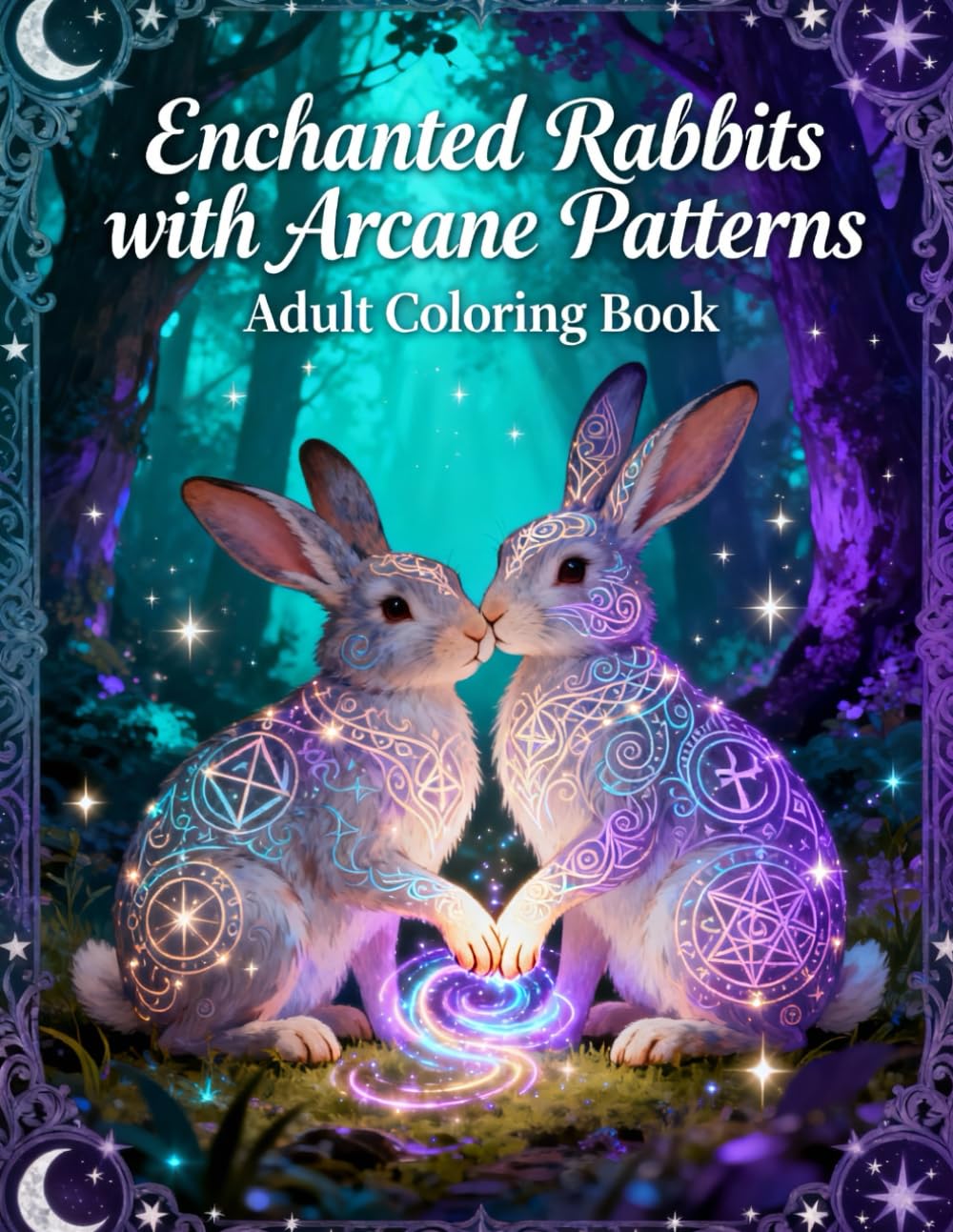 Enchanted Rabbits with Arcane Patterns: A Mystical Adult Coloring Book Featuring Magical Bunnies, Sacred Geometry & Relaxing Intricate Designs (Legends of Feather & Fur)