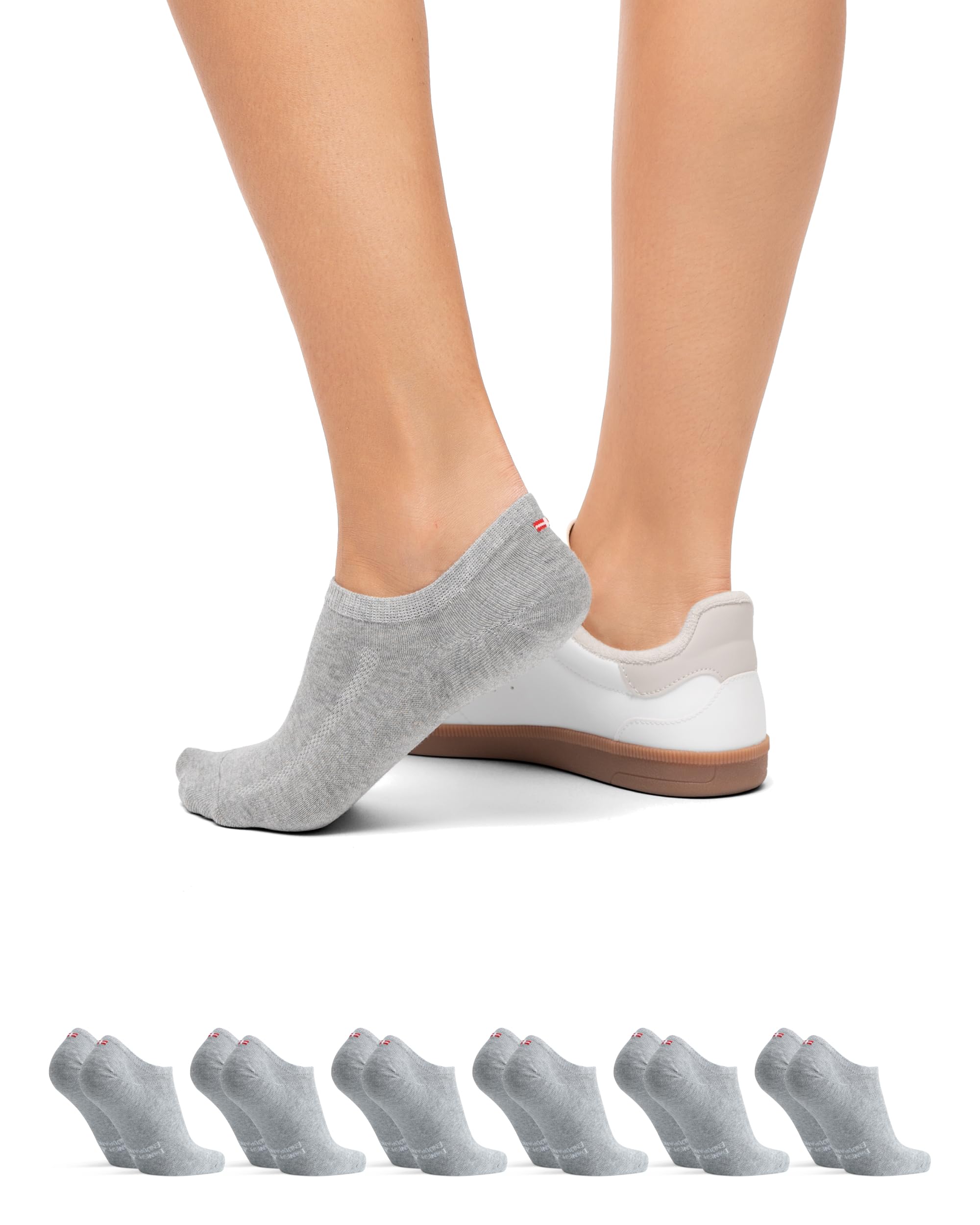 DANISH ENDURANCE Fantasmini Uomo Cotone, Calzini Corti Estivi Uomo Donna, Fantasmini Invisibili e Traspiranti, Unisex, 6 Paia