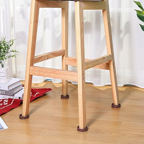 Miniatura 4 de Chunful Paquete de 8 almohadillas redondas de goma antideslizantes para muebles, posavasos protectores de piernas, tapones para suelos de madera