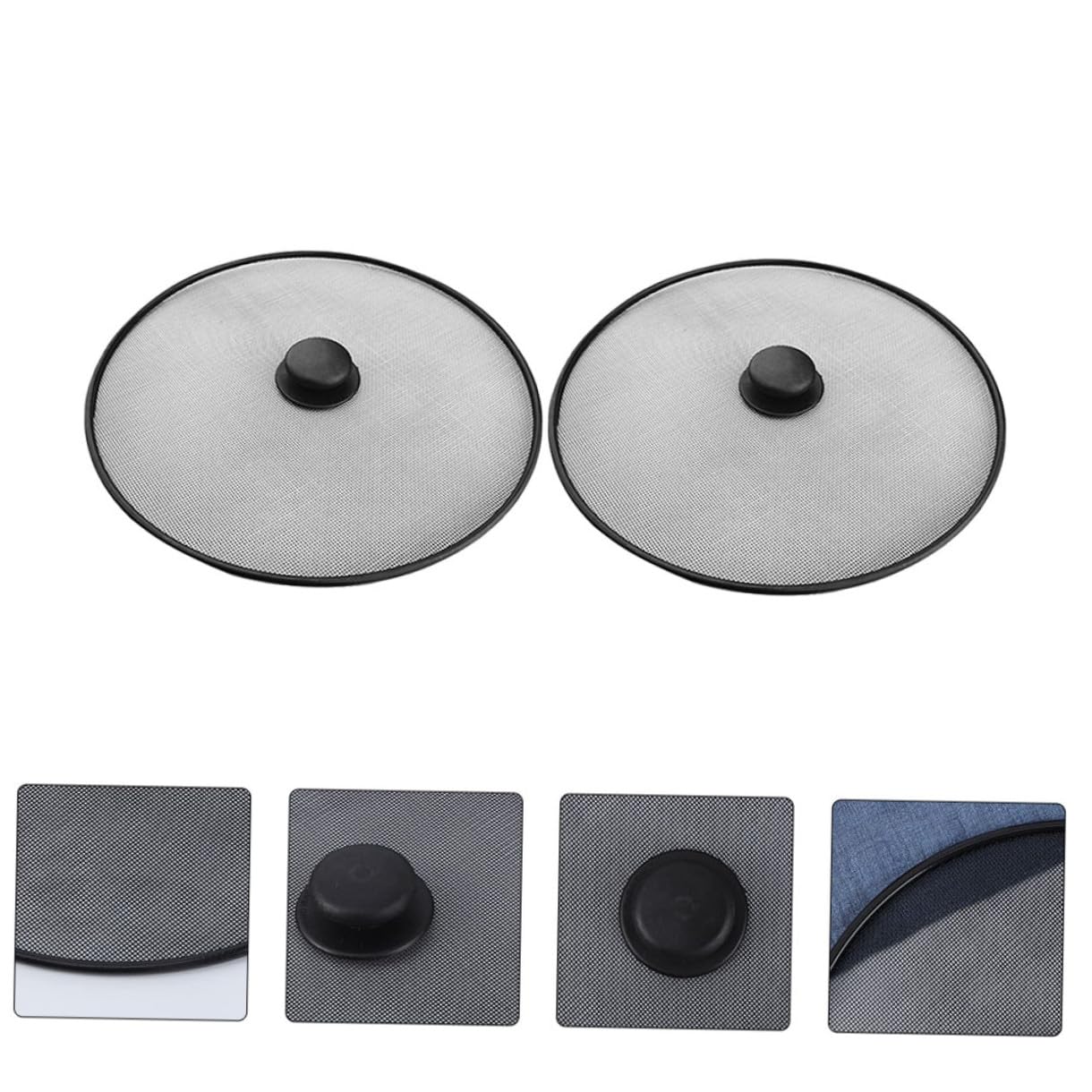 4 Piezas Cubierta a Prueba de sartén Inoxidable Pantalla de Salpicaduras Accesorios cocinita Cubierta Universal para Olla Tapa a Prueba de Aceite Olla de salvaguardia