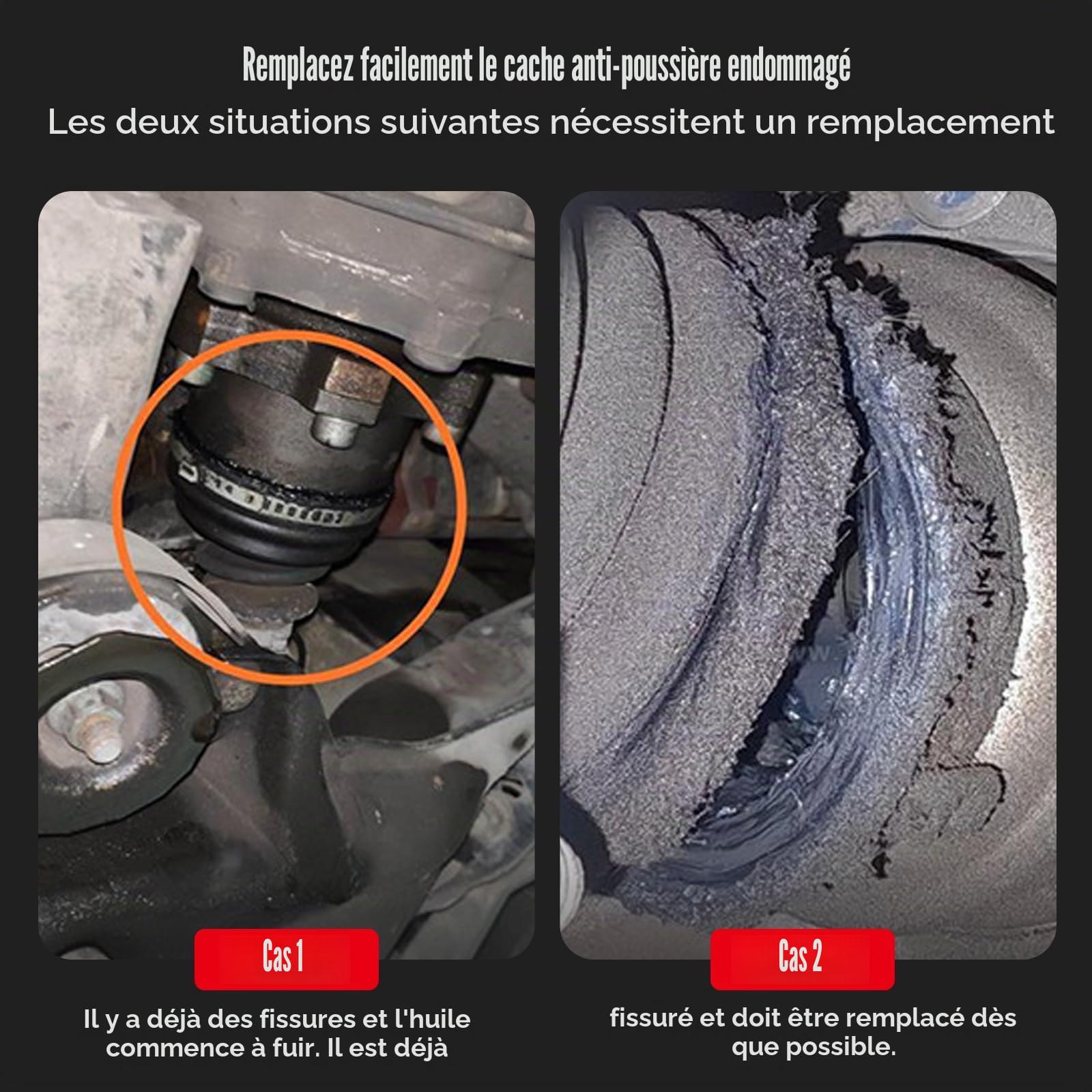 Soufflet Cardan Universel,Silicone Universel CV Bateau Vitesse constante Arbre d'entraînement Couverture poussière Forte élasticité Outils Voiture