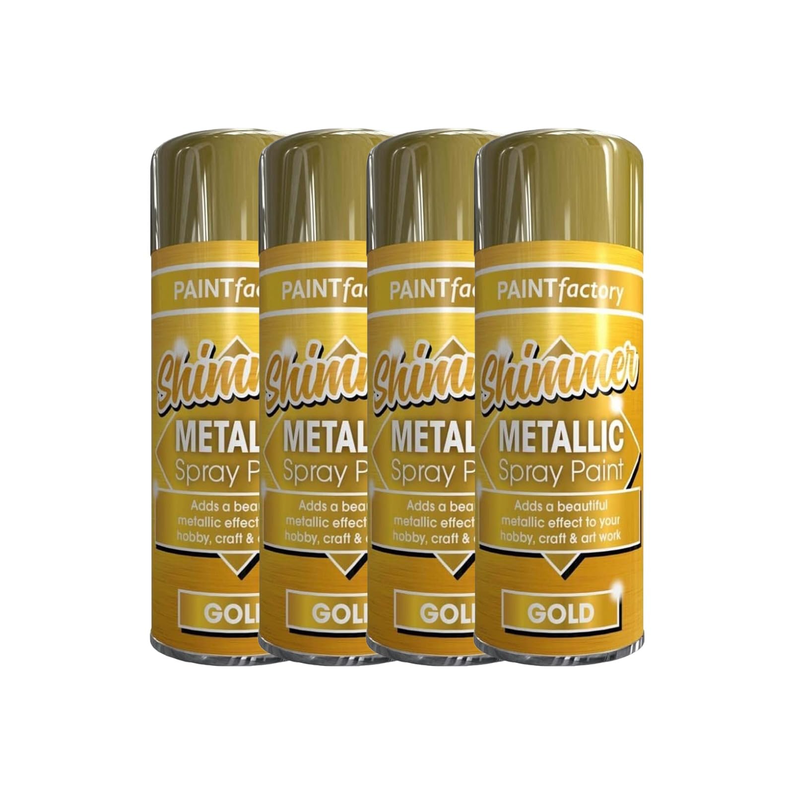 Pnjb Metallic Gold Spray Paint (200Ml) - Multipurpose Use Spray For Metal, Wooden Furniture, Interior & Exterior Decoration, Go-To Solution, Long-Lasting, Shimmering Finish (4)