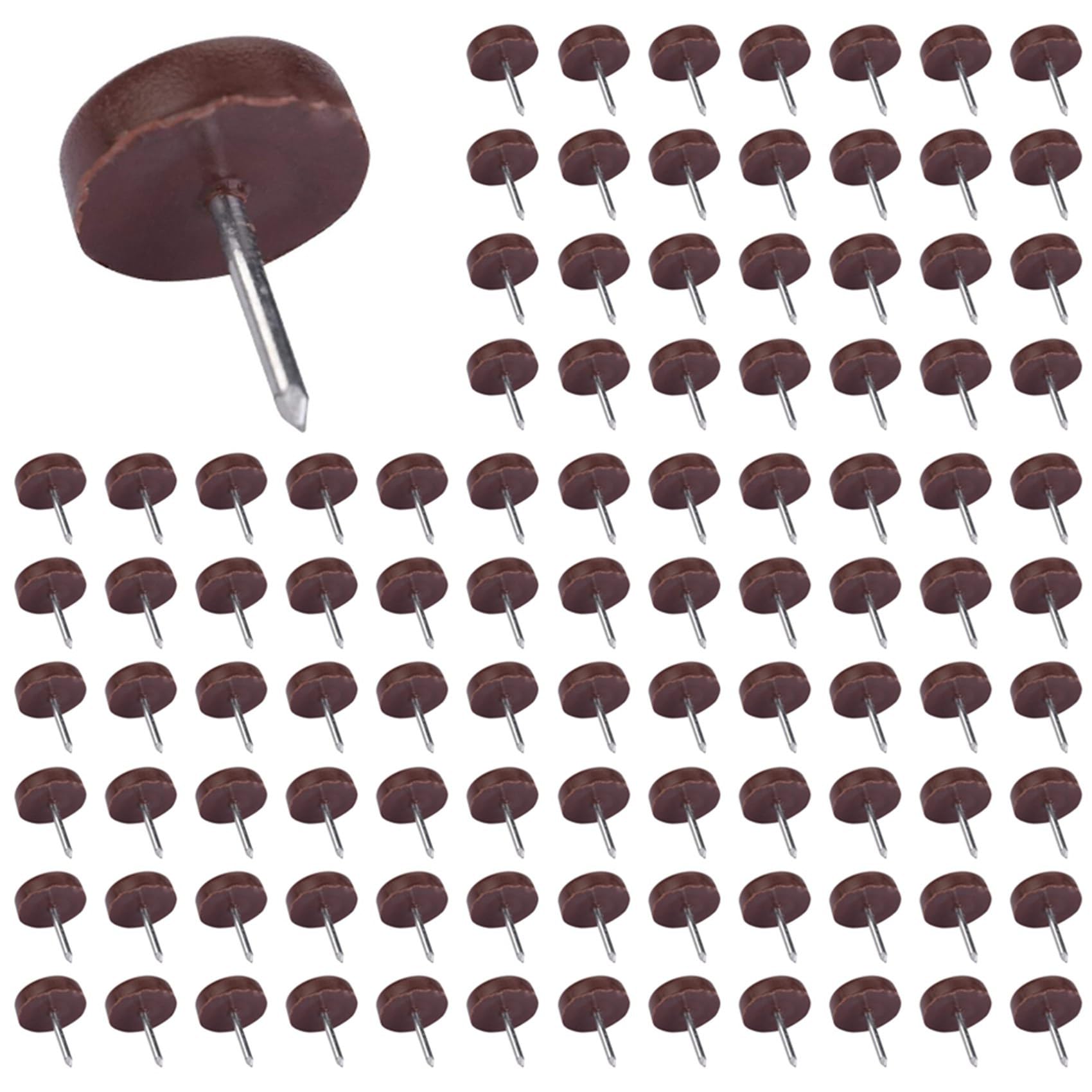 Jnchdghwa 1000 PCS Chair Table Furniture Leg Bottom Feet Plastic Pads Glides Skid Nail Wood Floor Furniture Protector Noise