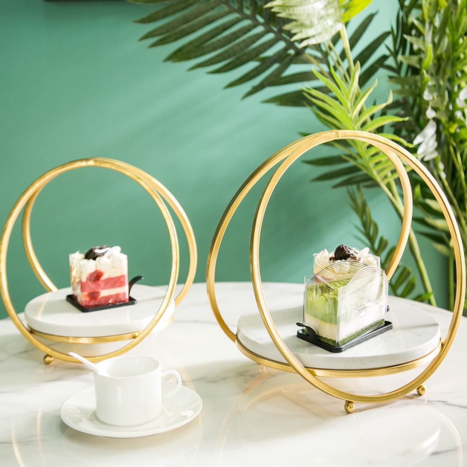 SUNESA Présentoir à Gâteau Assiette à gâteau en marbre Dessert Table Ornements Thé Snacks Dessert All Right Présentoir Anniversaire Gâteau Stand Stand de Gâteaux (Size : L)