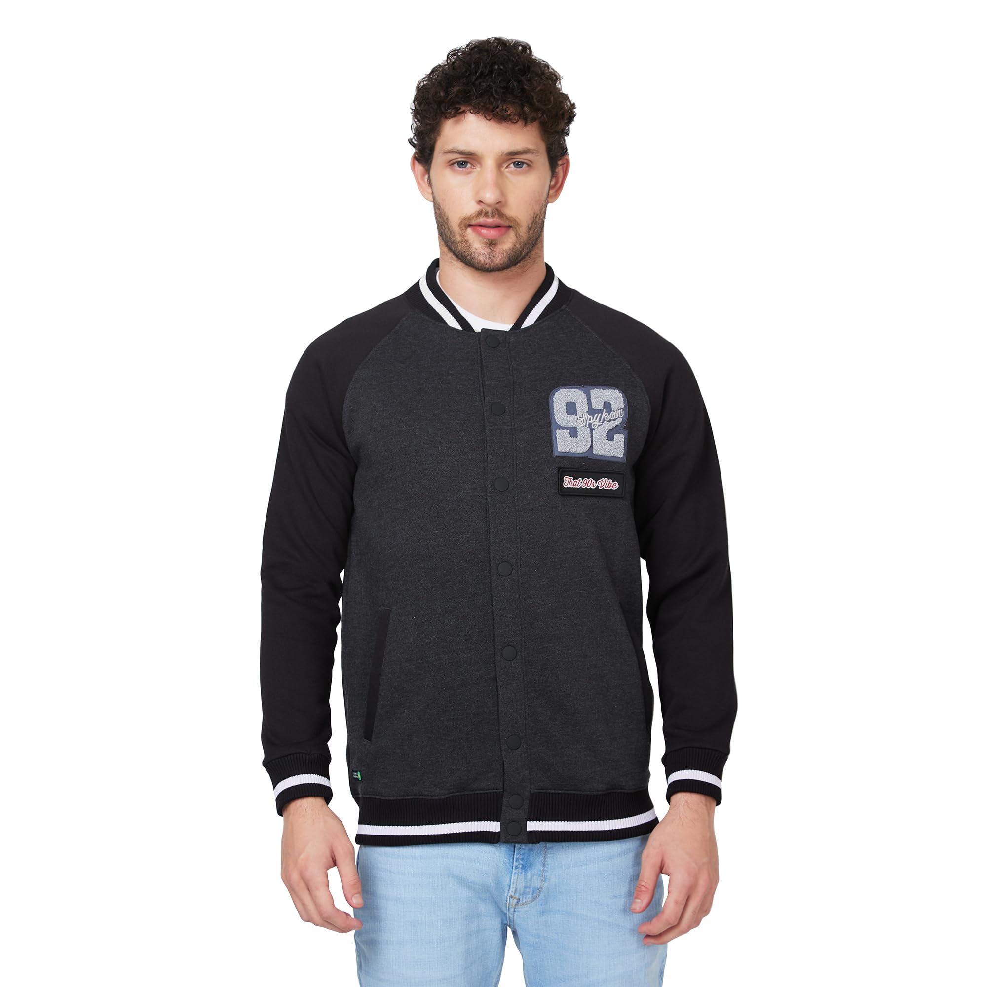 spykar Mandarin Collar Full Sleeve Sweatshirt for Men-picture-25