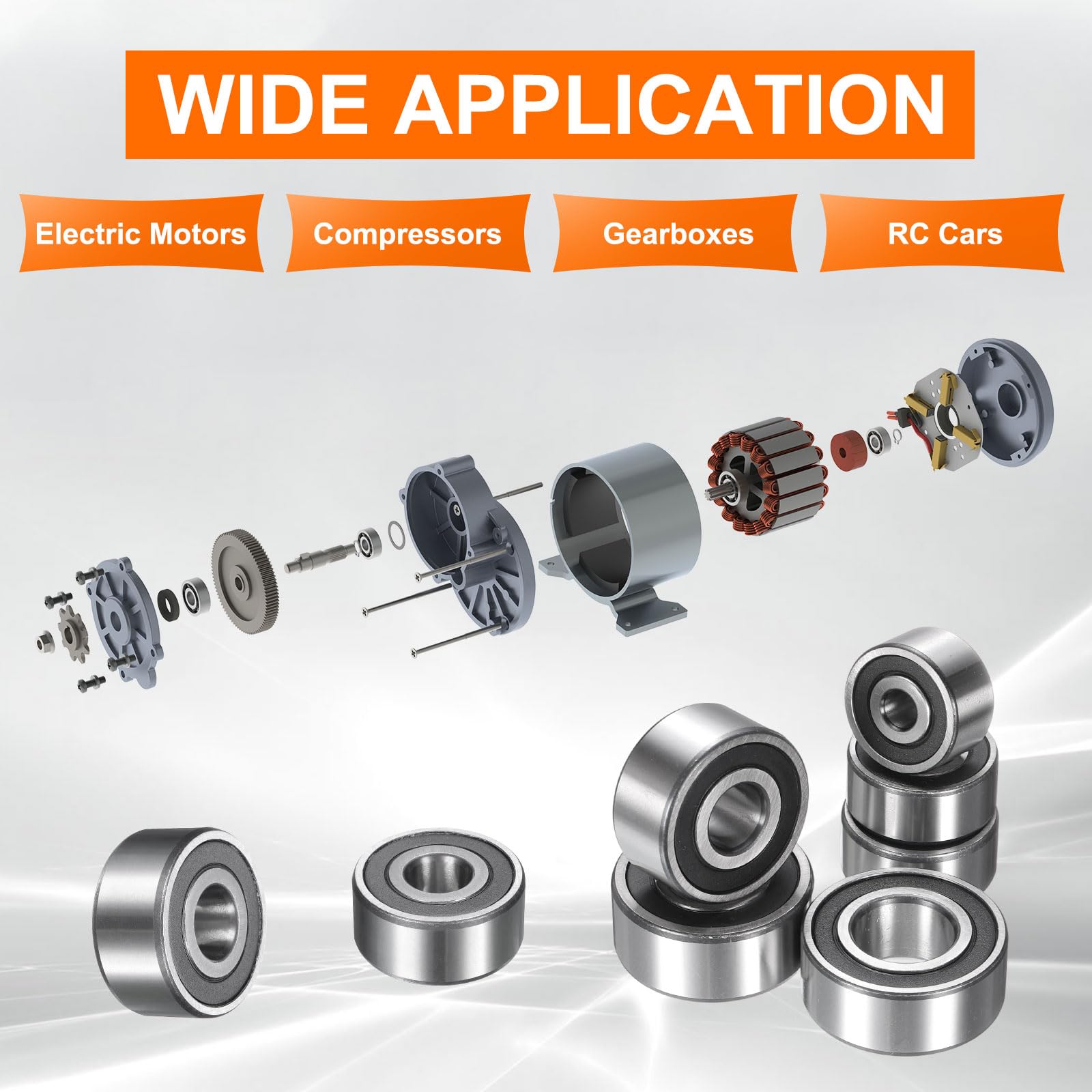 QUARKZMAN 3208-2RS/5208-2RS Roulement à billes à contact déclive double rangée étanche, 40 x 80 x 30 mm Roulements à billes pour moteur électrique, pompes, compresseur, machines agricoles