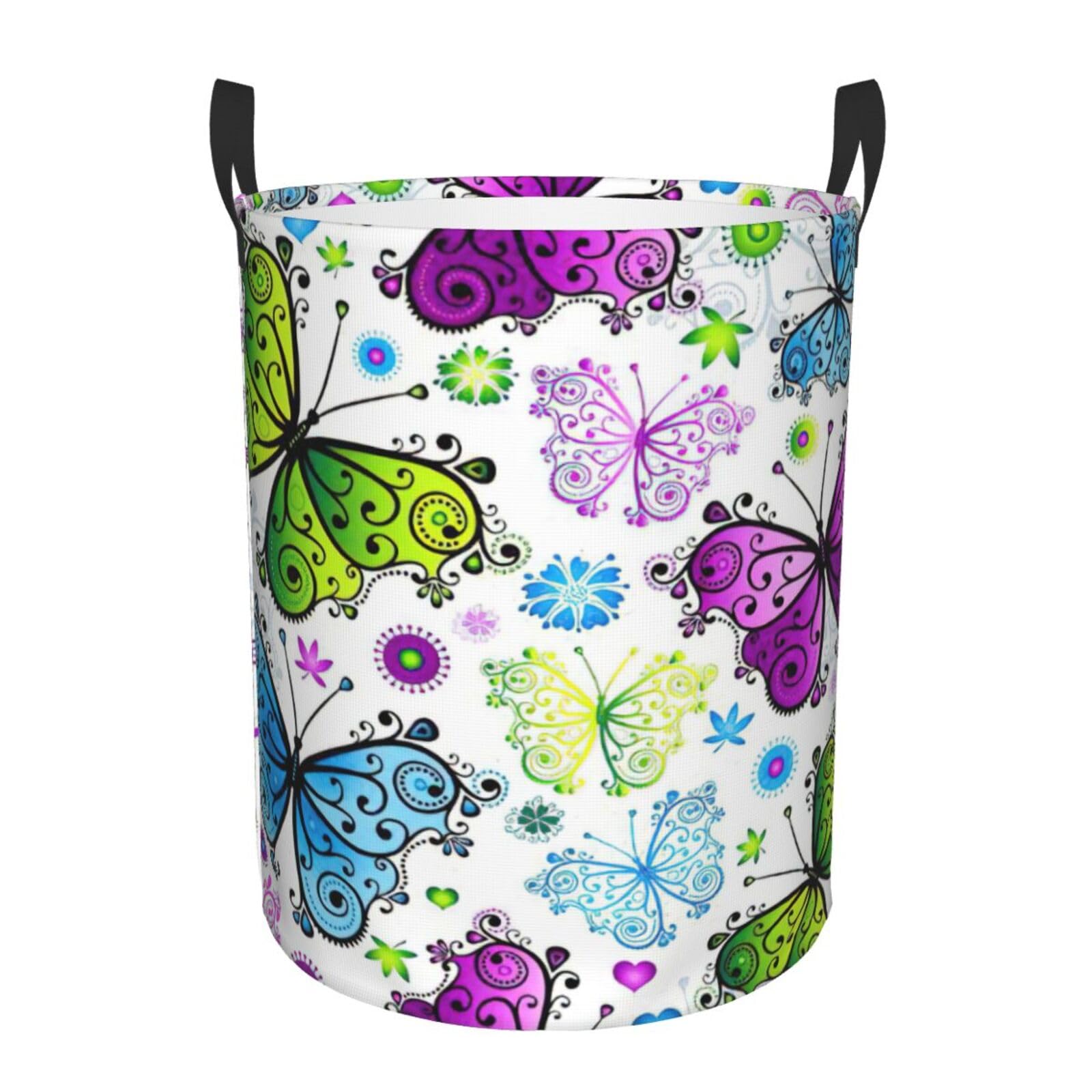 Panier à linge coloré déco grand format avec poignées pour couverture et linge