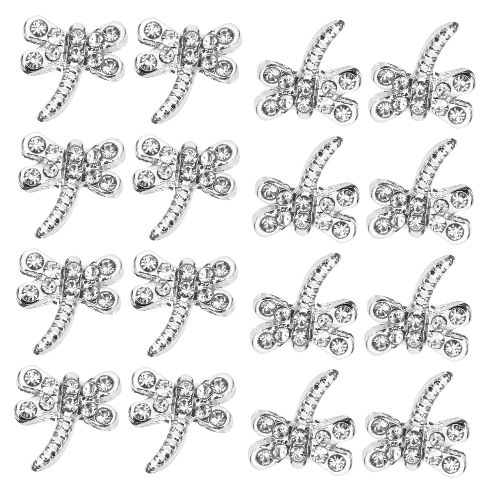 5 Set Ciondoli Per Unghie Libellula Con Decorazioni Per Nail Art Charms Brillanti Per Manicure Te 20 Pezzi*5
