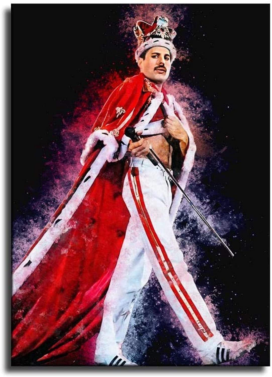 ERUZO 5D Diamond Painting Diamond Pictures for Adults and Children Freddie Mercury Queen Picture DIY Cross Stitch Arts Craft Crystal Rhinestone Embroidery30x40cm