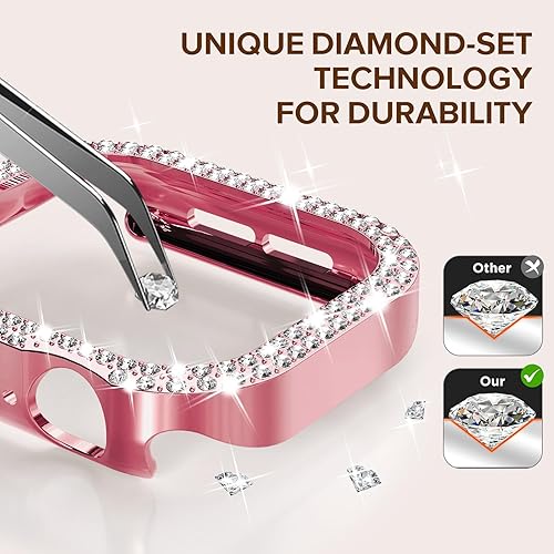 Miniatura 239 de KADES - Funda protectora brillante compatible con Apple Watch Series SE, SE 2022, 6, 5 y 4 de 44 mm, con protector de pantalla incorporado