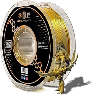 3DF Printing Filament – Dual Color Coextrusion Magic Silk PLA 3D Filament for FDM 3D Printers | Gold-Silver Silk PLA Filament 1.75mm | Dimensional Accuracy +/- 0.02mm | 1kg (2.2lbs) Spool | Pack of 1