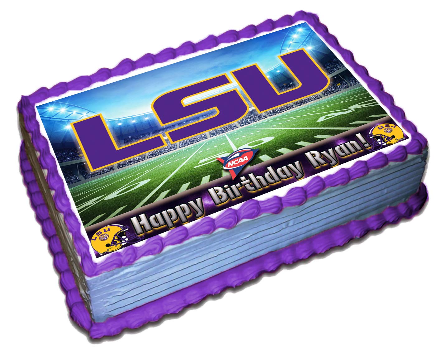 Tigers NCAA Personalized Cake Topper 1/4 8.5 x 11.5 Inches Birthday Cake Topper