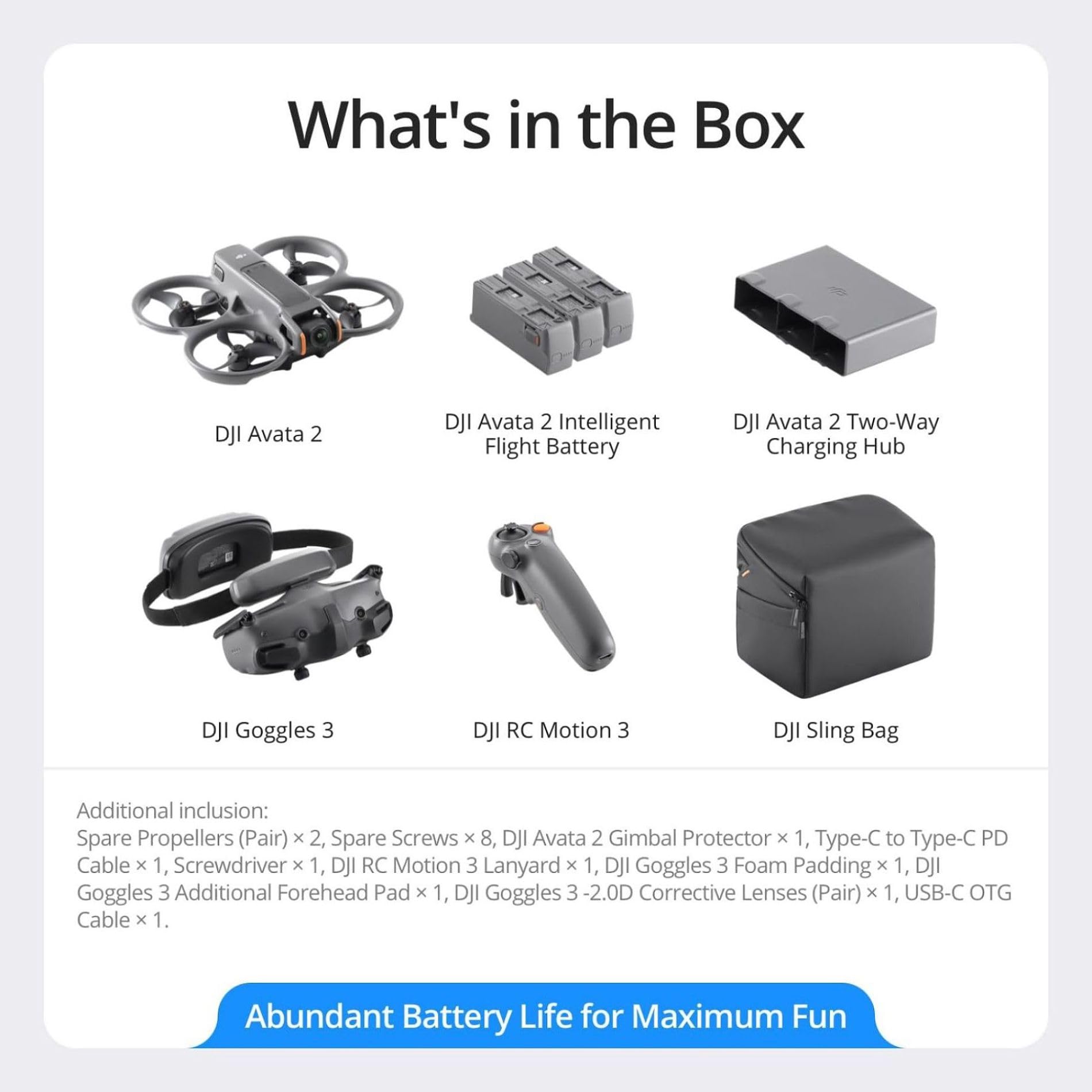 Amazon.com: DJI Avata 2 Fly More Combo (3 Batteries), FPV Drones 